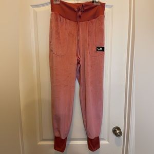 NWT- Adidas Velour Tapered Full-Length Joggers- Size Small